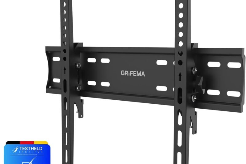 GRIFEMA GB1004-2 TV Wall Mount for 26 – 65 Inches, Tiltable Universal up to 50 kg, Max. Vesa 400 x 400 mm, TV Mount