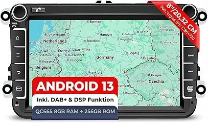 M.I.C. AV8V6-lite Android 10 Autoradio mit Navigation – Ersatzgerät für VW, Skoda & Seat